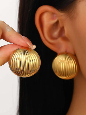 Boucles d'oreilles rondes à rayures