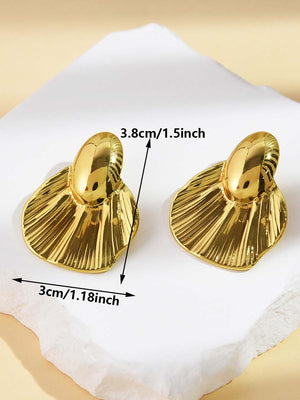 Modische geometrische, polierte ovale Ohrringe