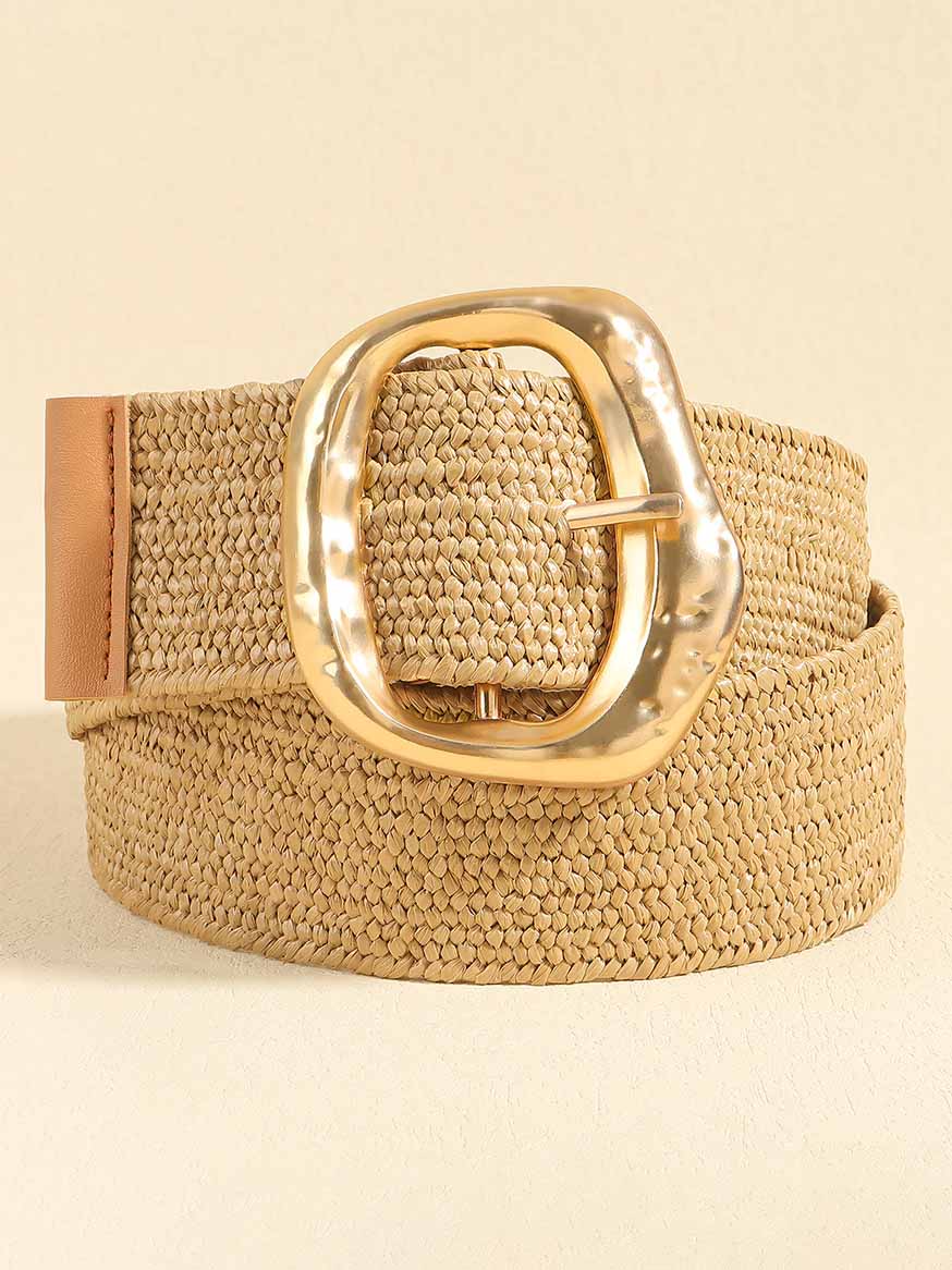 Fashionable Bohemian Straw Elastic Waist Belt