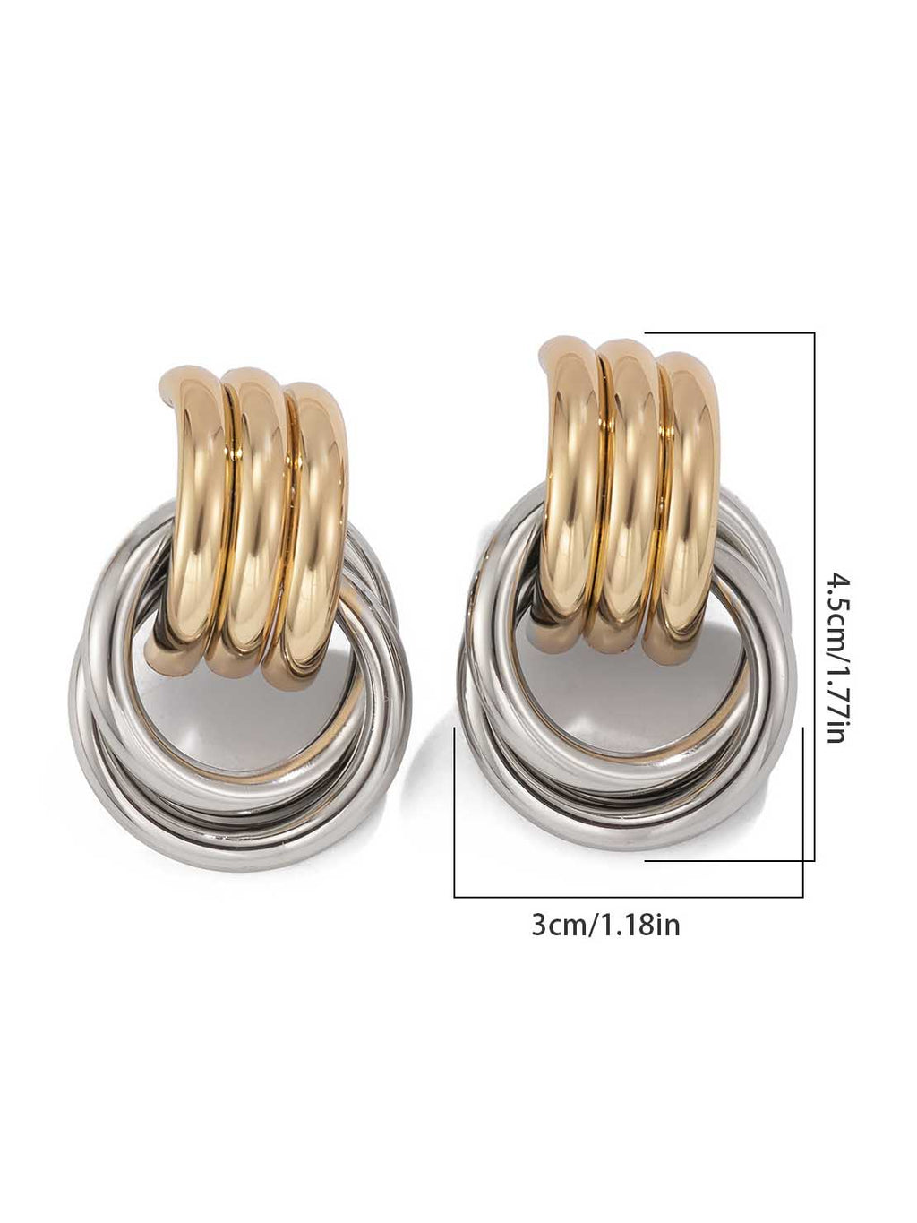 Boucles d'oreilles rondes à rayures personnalisées
