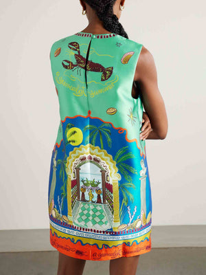 Modernes, einzigartiges Minikleid mit Sommerdruck