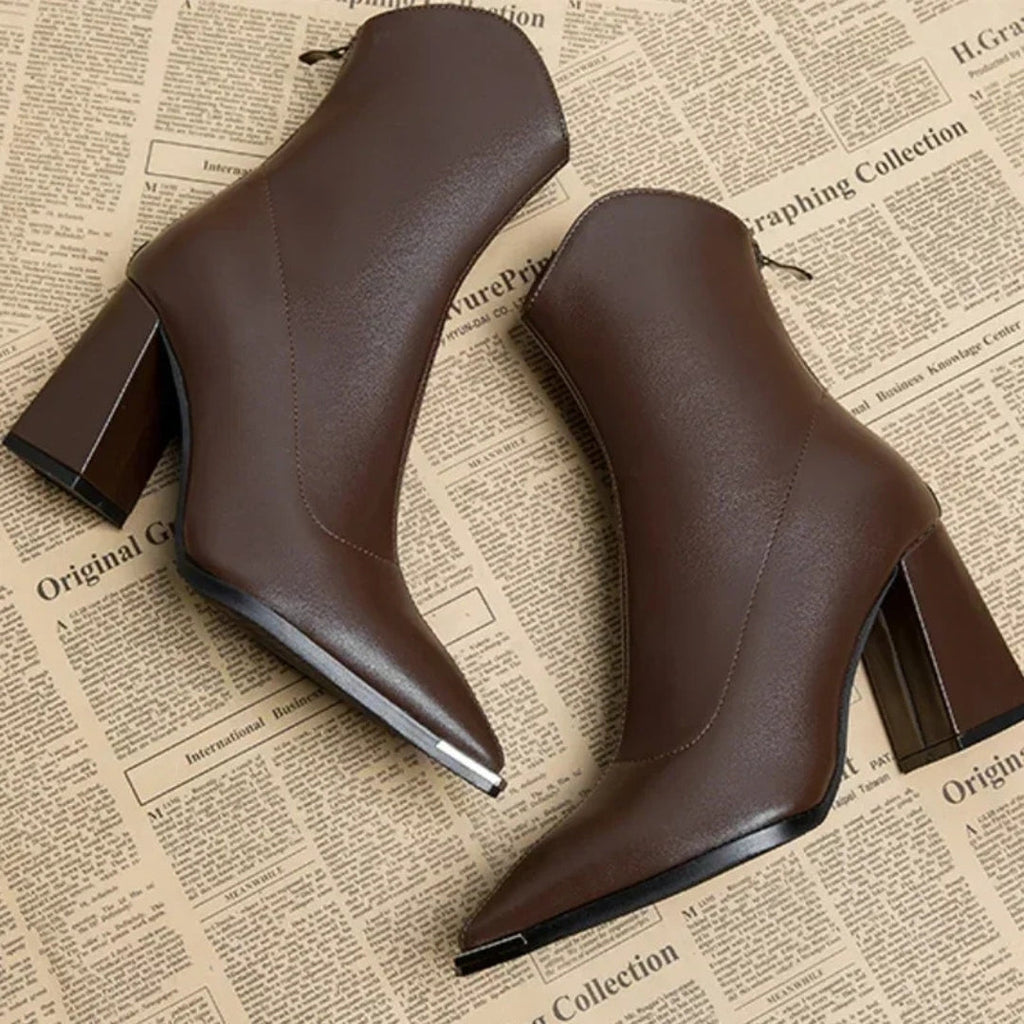 The Riviera Block-Heel Zip Ankle Boots