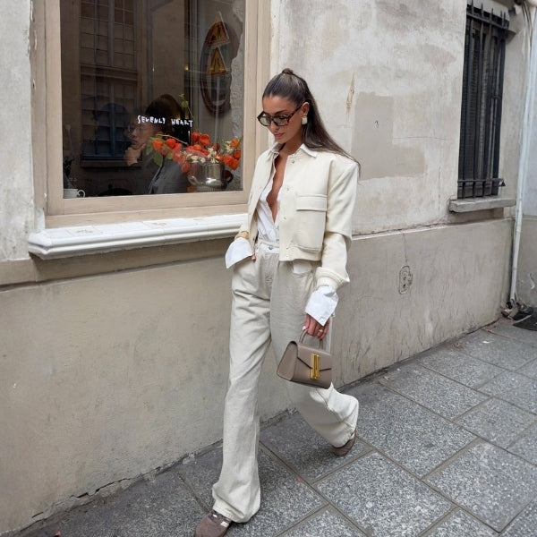 The Soho Cropped Snap-Front Jacket