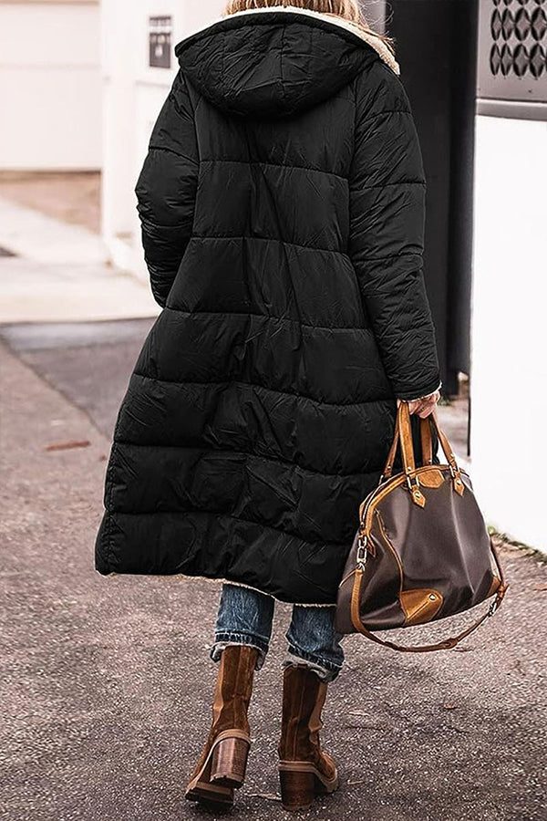 Casual Street Solid Patchwork Hooded Collar Outerwear