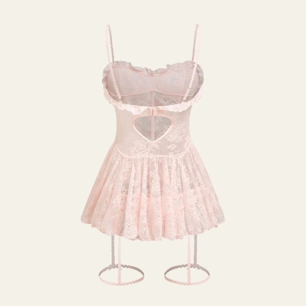 The Lyon Scalloped Lace Thong Set