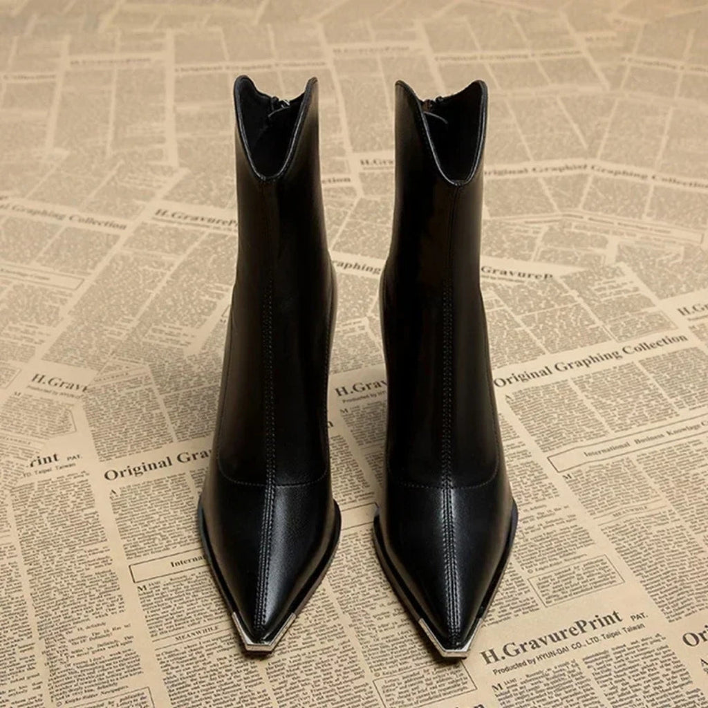 The Riviera Block-Heel Zip Ankle Boots