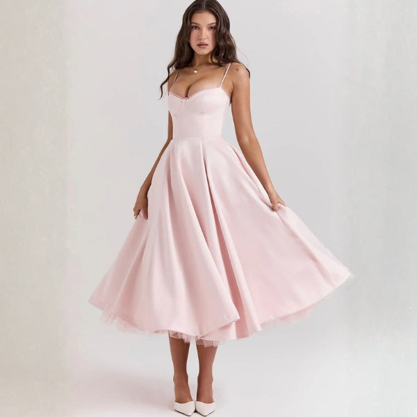 The Vienna Structured Corset Midi Dress