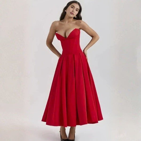 The Taylor Sculpted Sweetheart Midi Dress