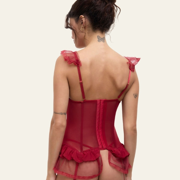 The Verona Ruffle Thong Set