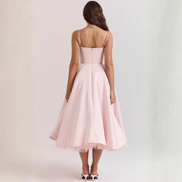 The Vienna Structured Corset Midi Dress