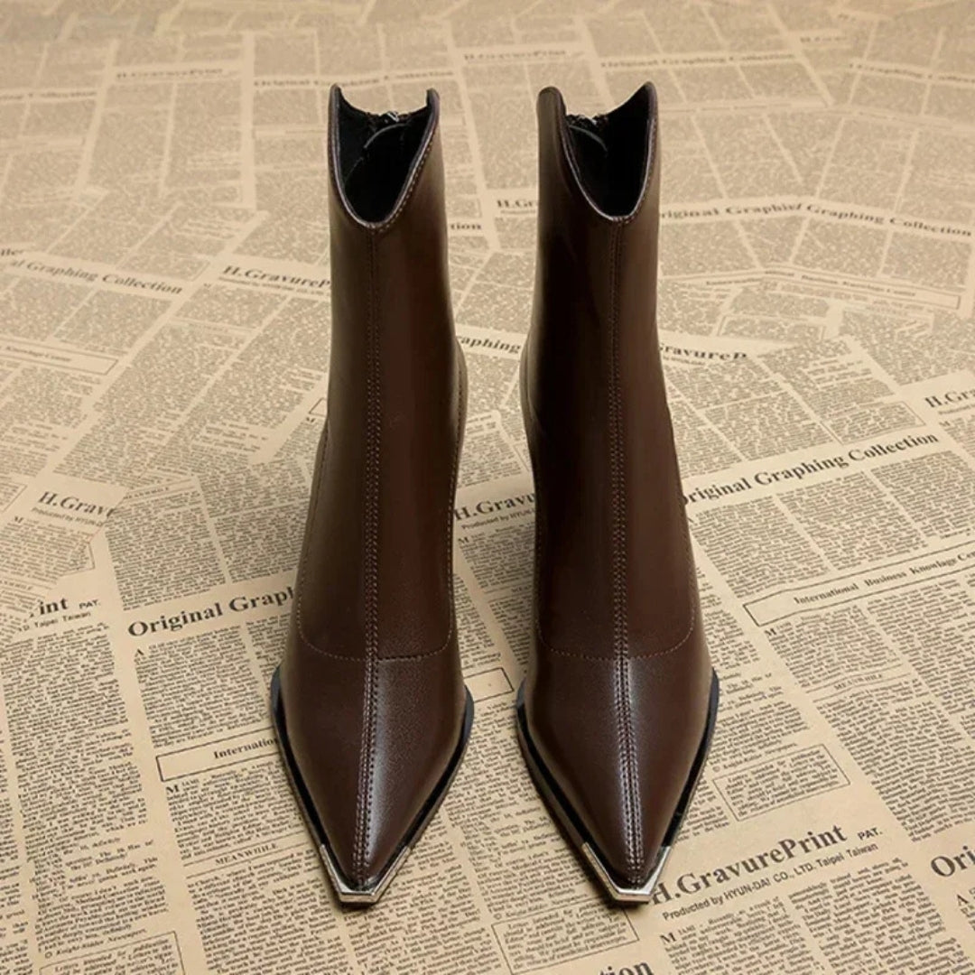The Riviera Block-Heel Zip Ankle Boots