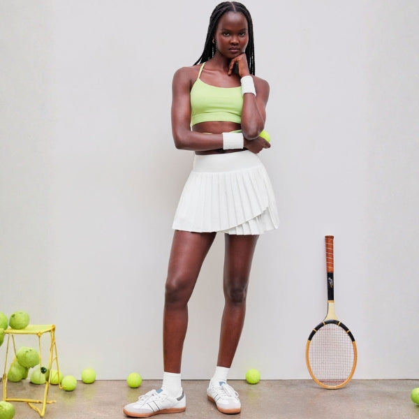 The Wimbledon Pleated Wrap Skort