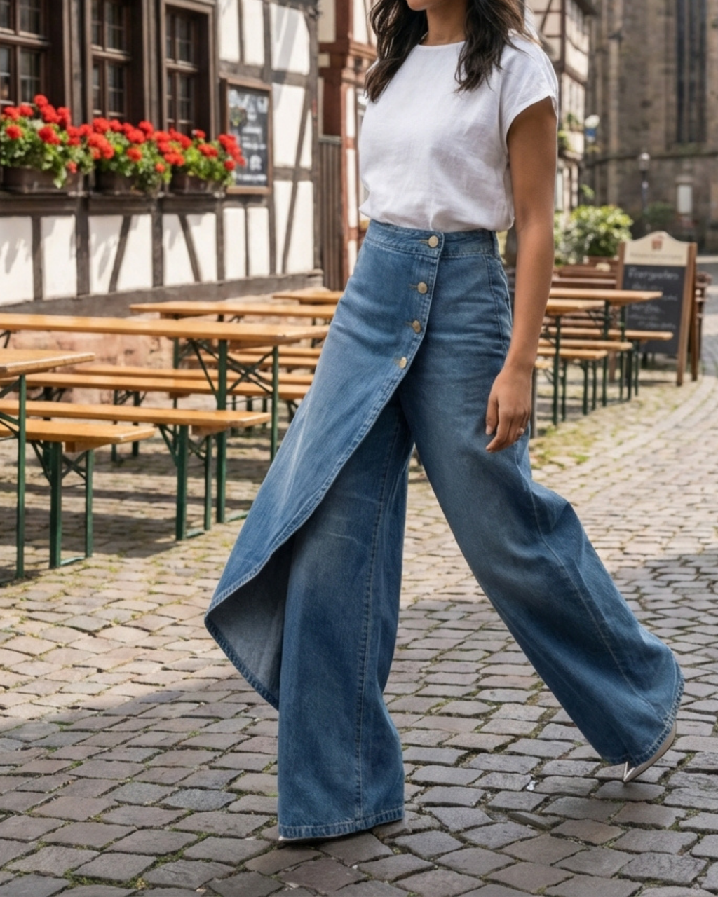 JM CurveFit™ Wrap Denim Pants – Snatched Waist Effect