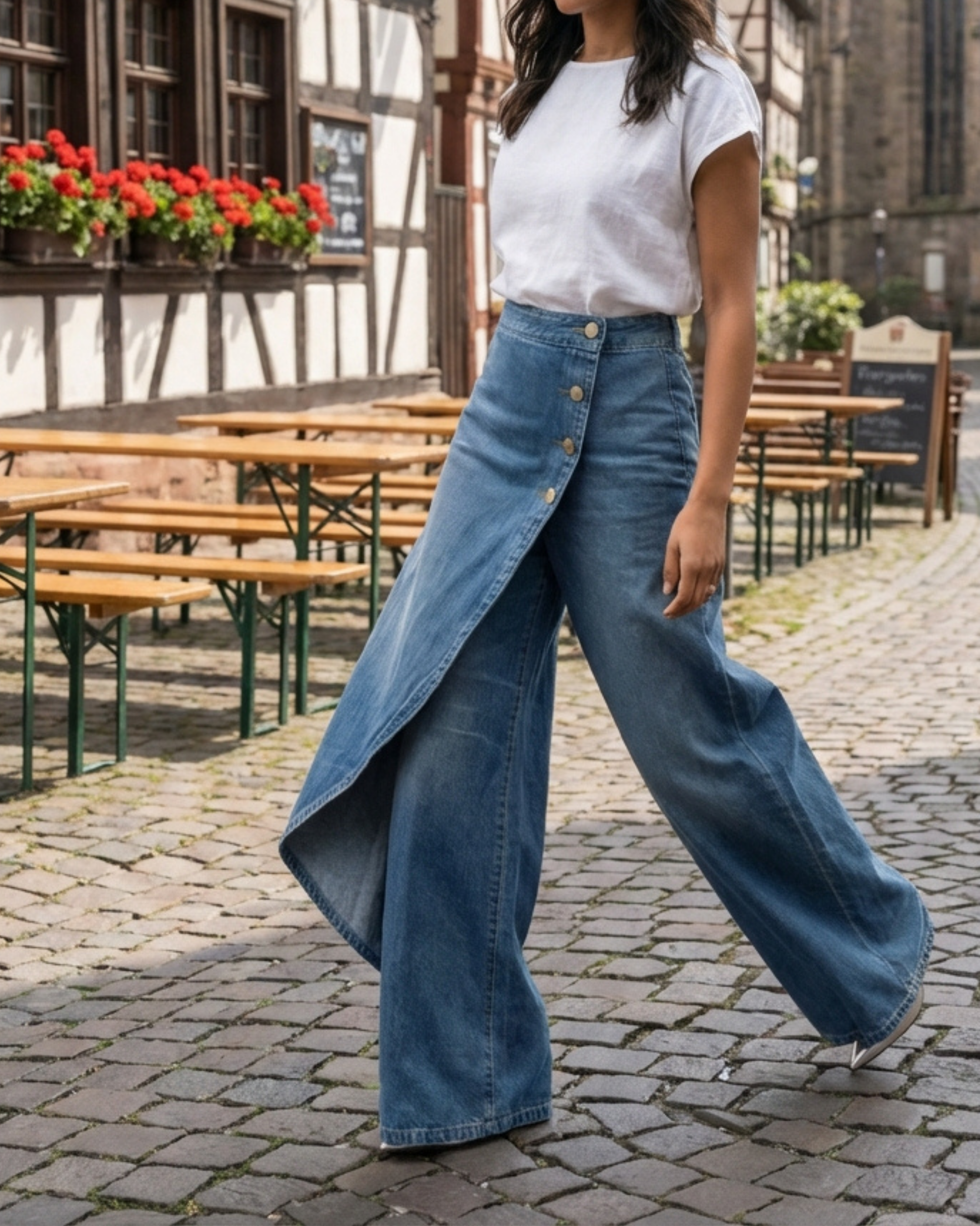 JM CurveFit™ Wrap Denim Pants – Snatched Waist Effect