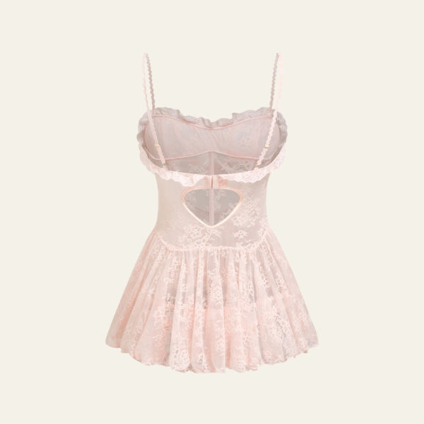 The Lyon Scalloped Lace Thong Set