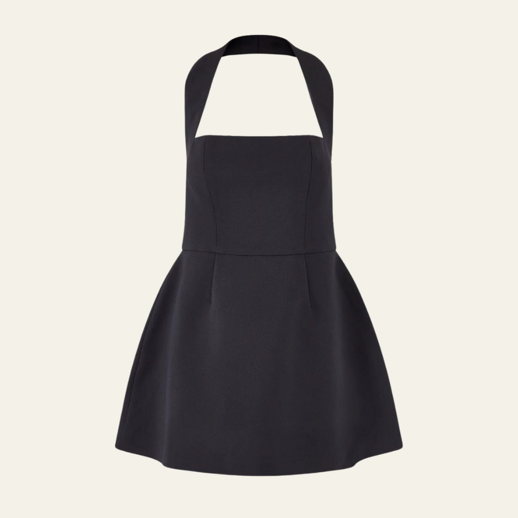The Milan Structured Halter Mini Dress