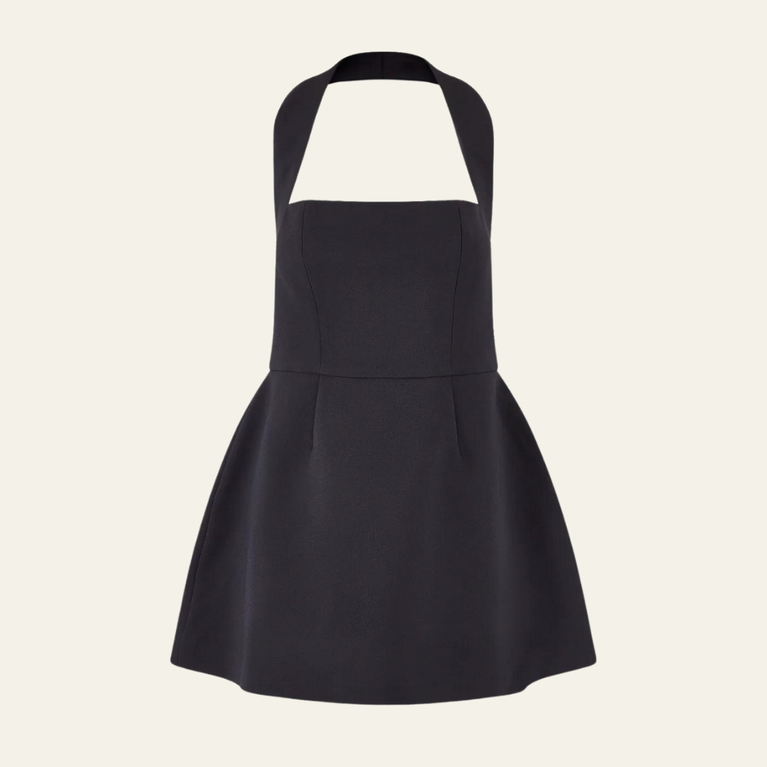 The Milan Structured Halter Mini Dress