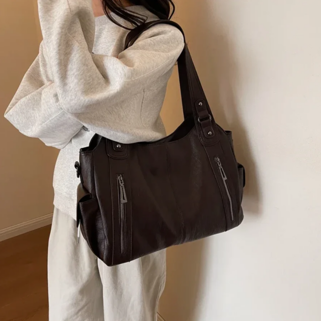 The Turin Leather Crossbody Tote Bag