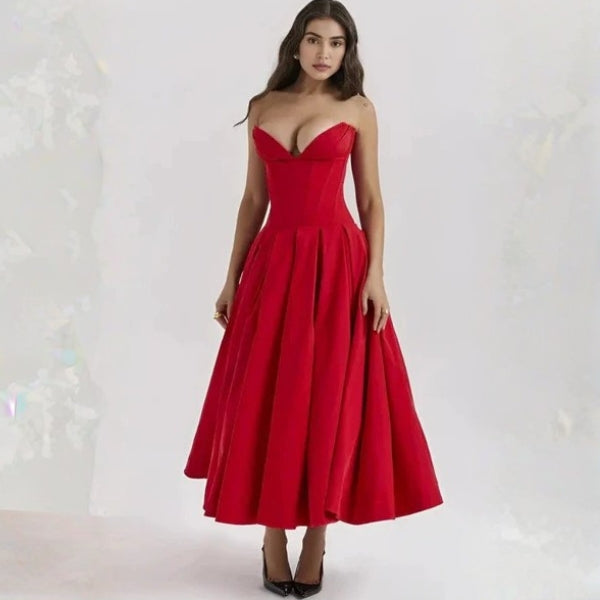 The Taylor Sculpted Sweetheart Midi Dress