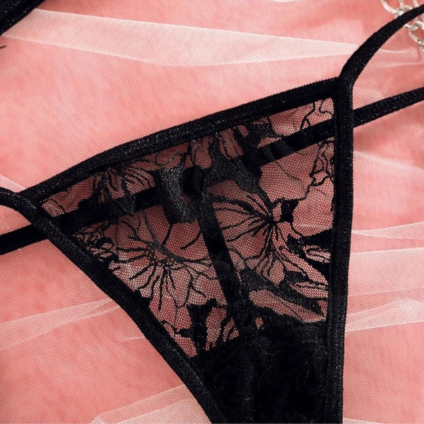 The Bianca Chain-Lace Lingerie Set