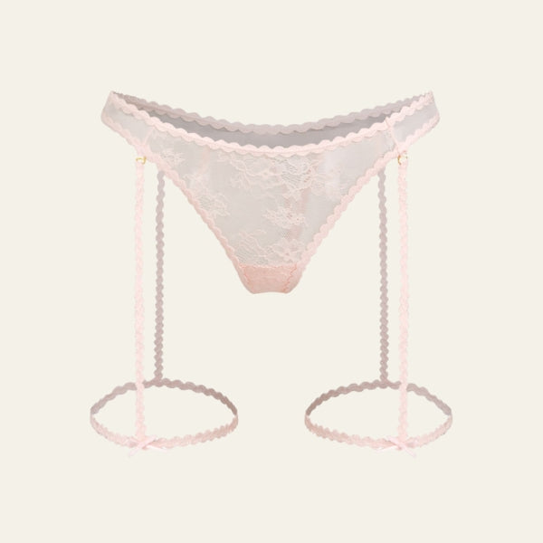 The Lyon Scalloped Lace Thong Set