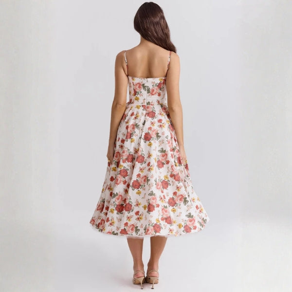 The Vienna Structured Corset Midi Dress