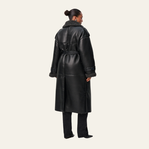The St. Moritz Shearling Leather Long Coat
