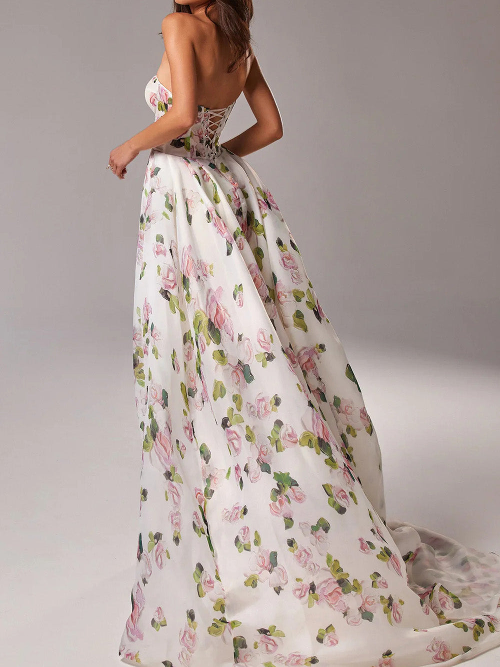 Floral Maxi Tie-strap Dress