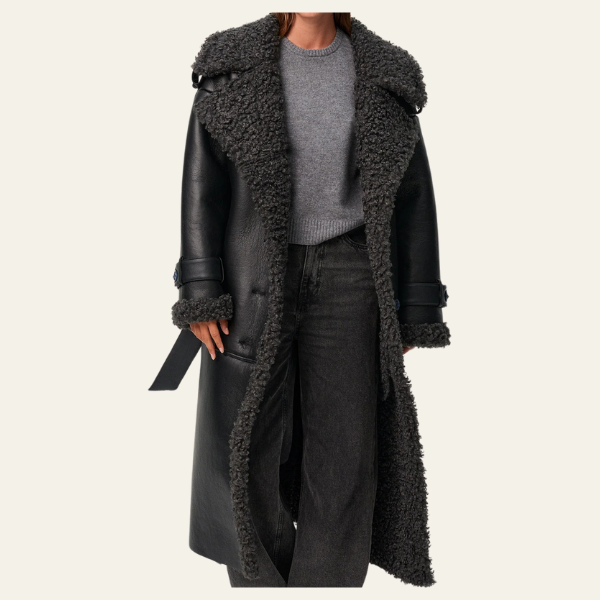 The St. Moritz Shearling Leather Long Coat