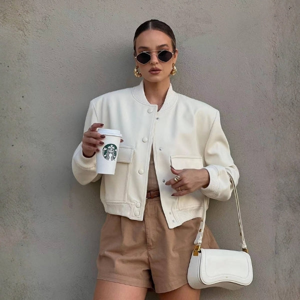 The Soho Cropped Snap-Front Jacket