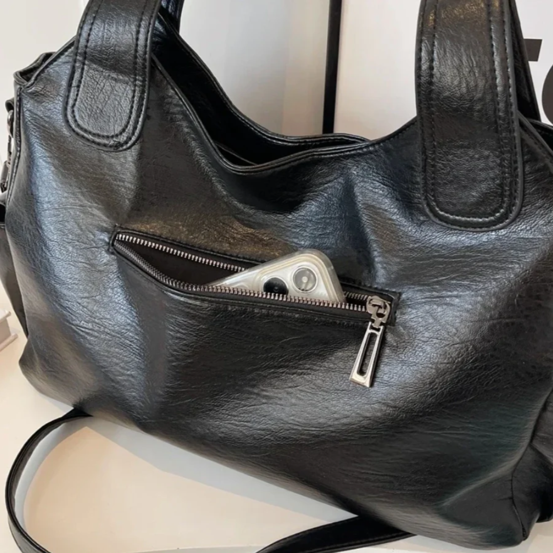 The Turin Leather Crossbody Tote Bag