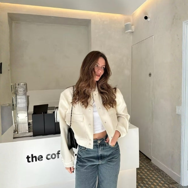 The Soho Cropped Snap-Front Jacket