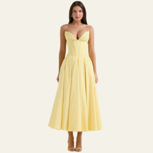 The Taylor Sculpted Sweetheart Midi Dress