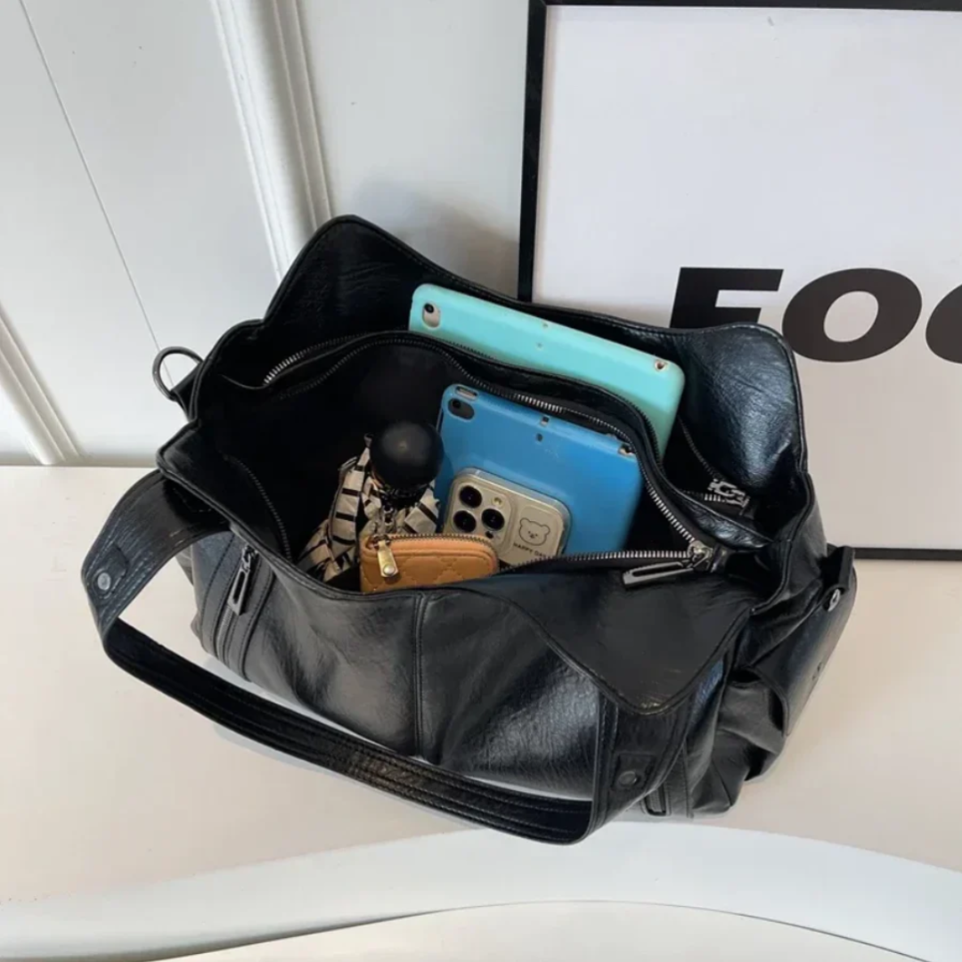 The Turin Leather Crossbody Tote Bag