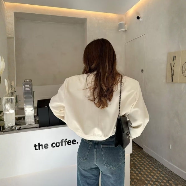 The Soho Cropped Snap-Front Jacket