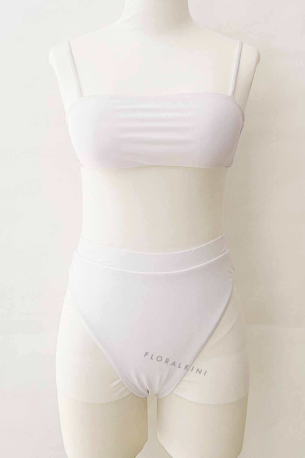 White High Waist Bikini Bottom