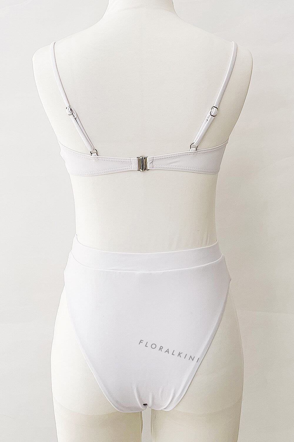 White High Waist Bikini Bottom