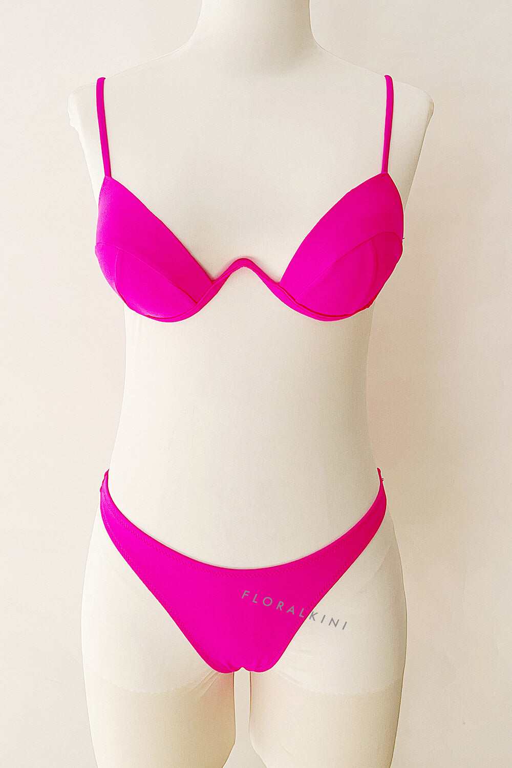Hot Pink High Rise Bikini Bottom