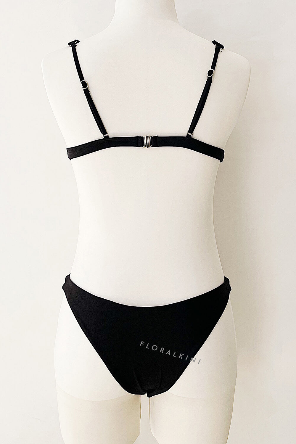 Black Deep V Bikini Top