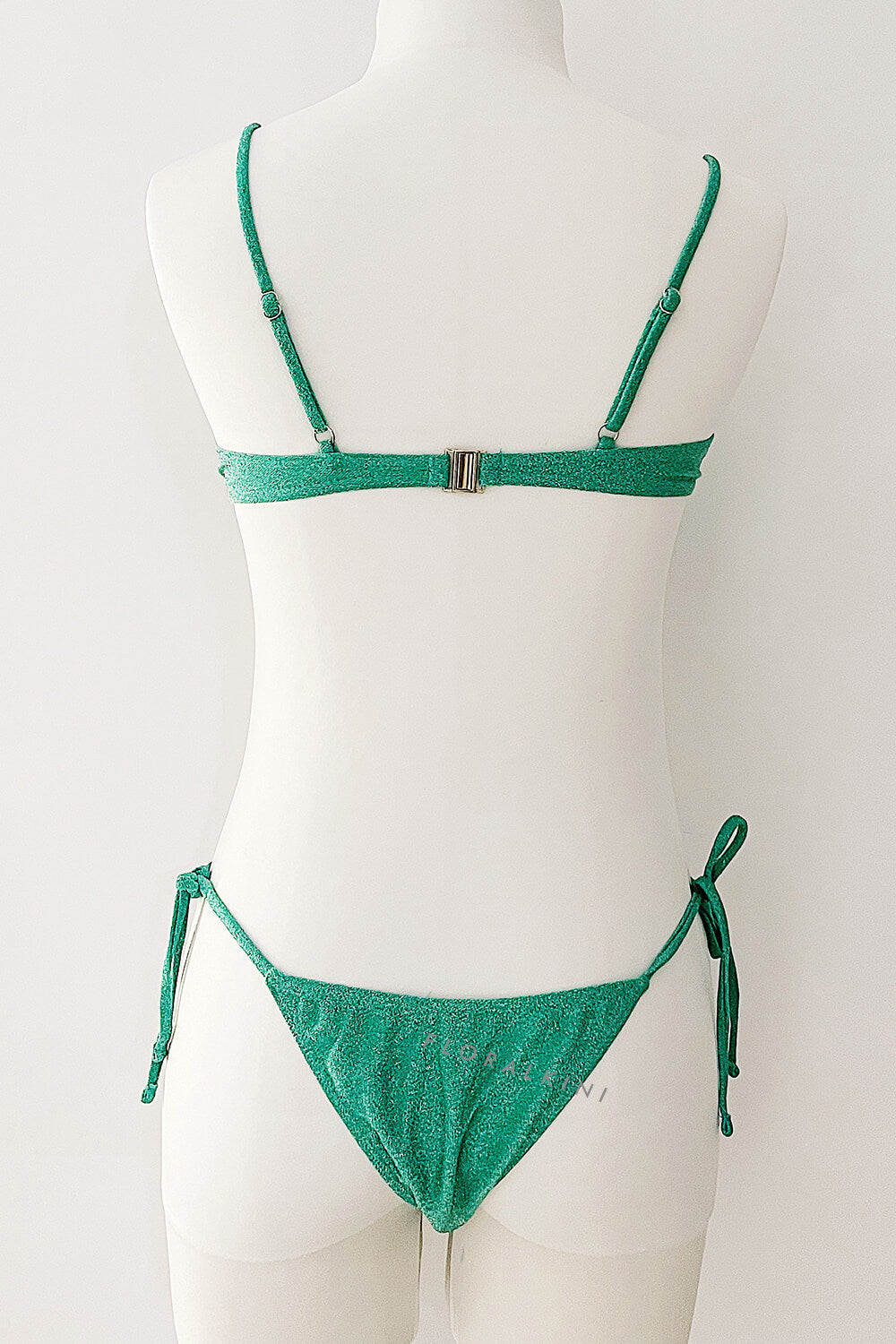 Shimmer Underwire Balconette Tie Side Bikini Set
