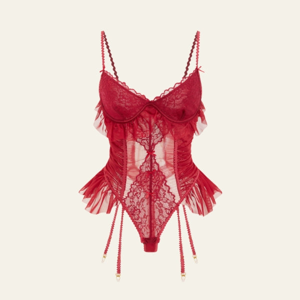 The Parisian Ruffle Lace Bodysuit