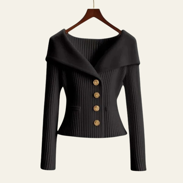 The Kensington Ribbed Button-Up Sweater