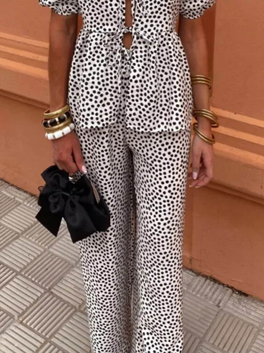 Casual Floral Print Elastic Loose Pants