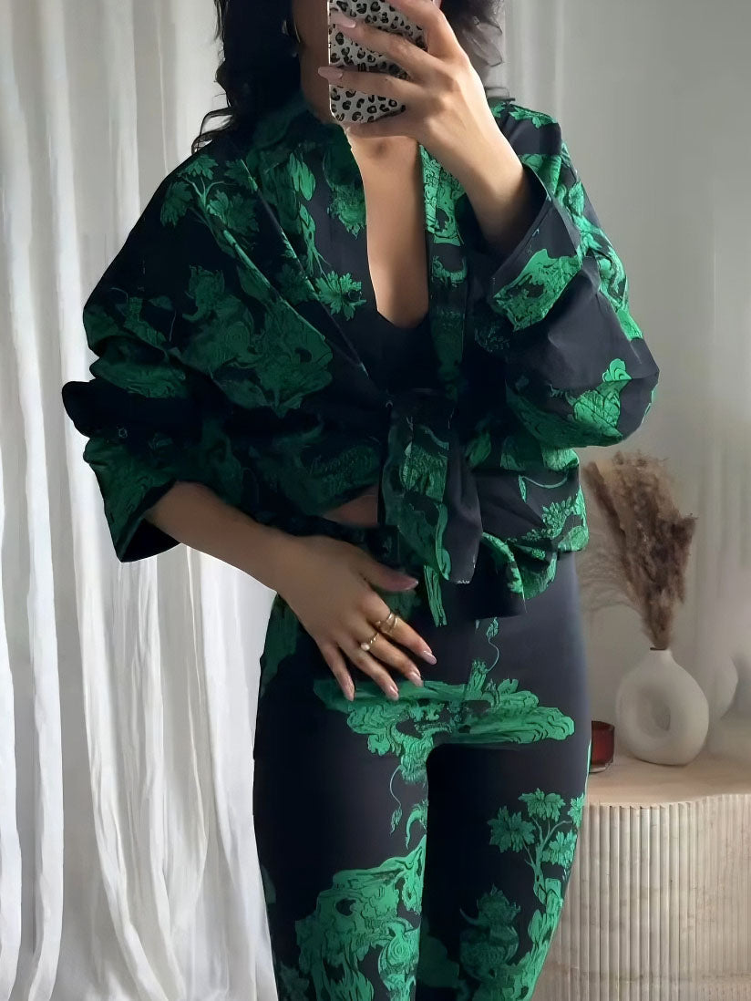 Exquisites Longshirt mit abstraktem Print