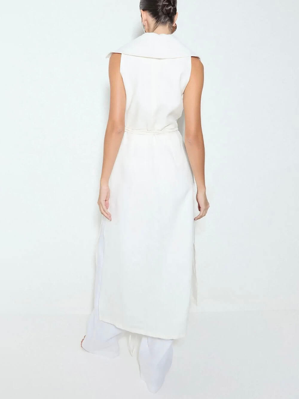 Débardeur midi à revers en mélange de lin Savina exquis