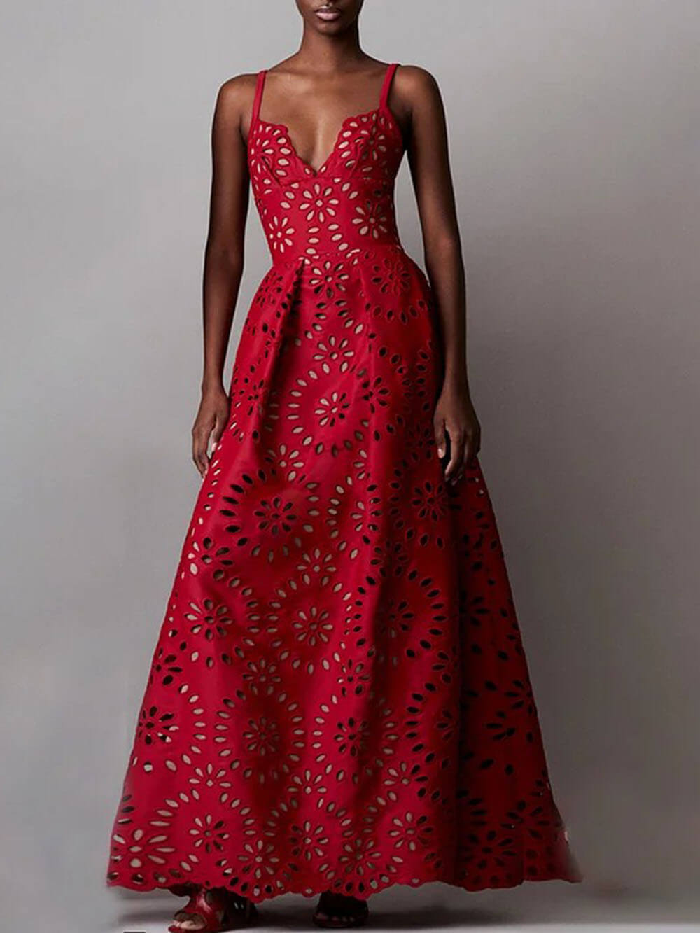 Eleganter Maxirock mit Spitzenblumen