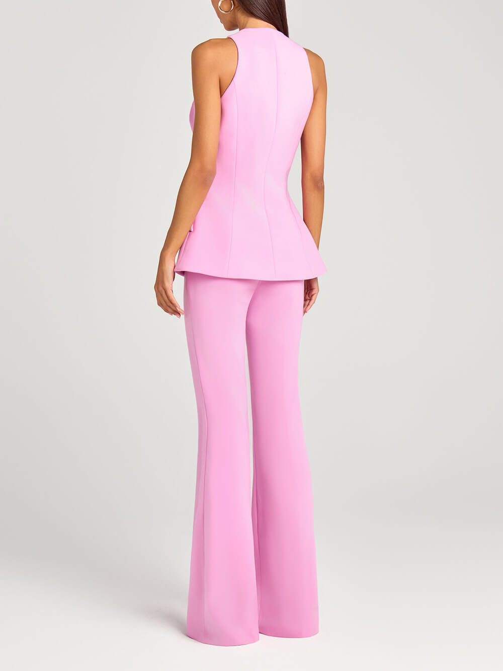 Pantalon slim évasé taille haute à fermeture éclair latérale Exquisite Power