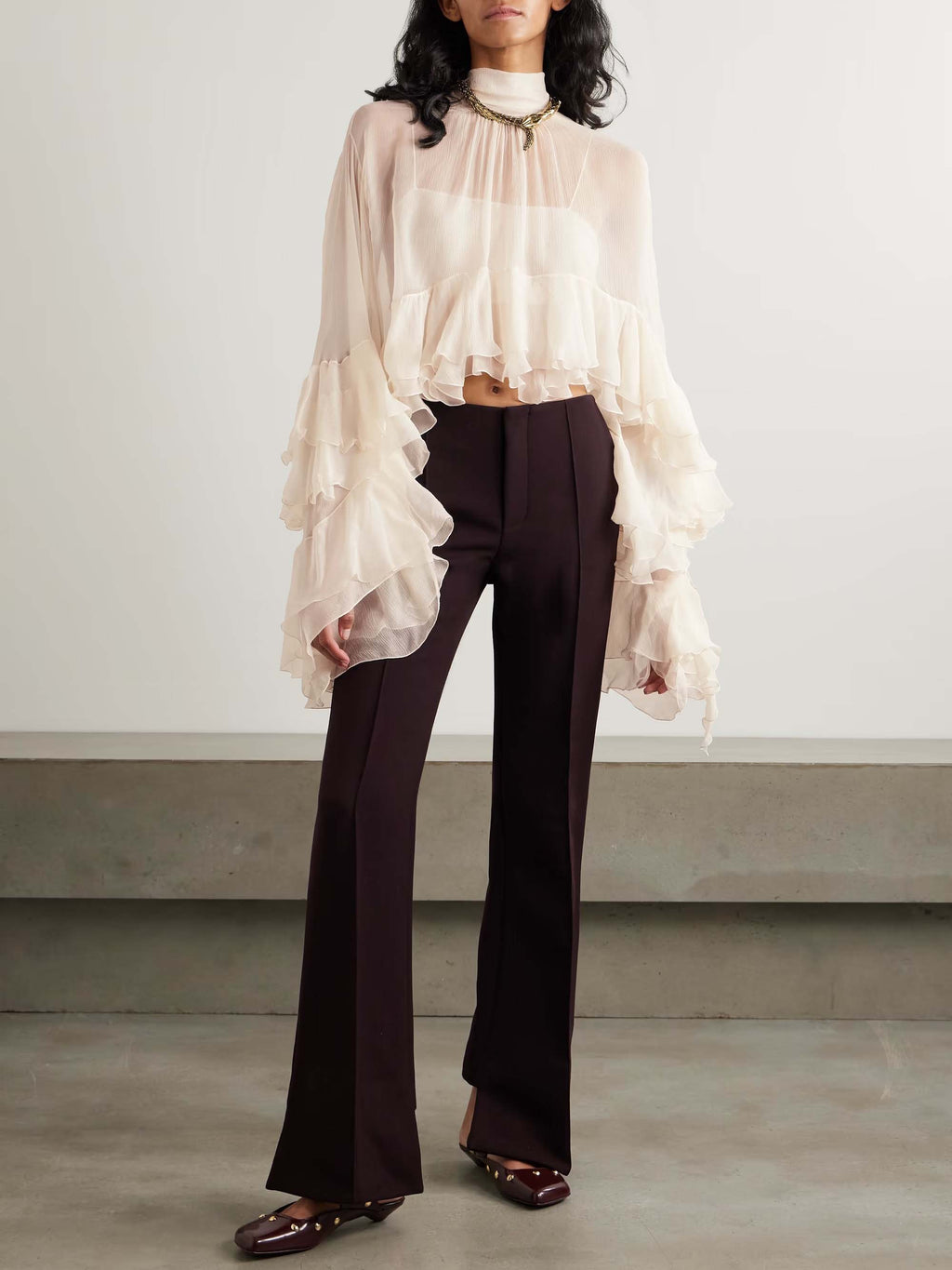 Exquisite Slim-fit Slightly Flared Pants