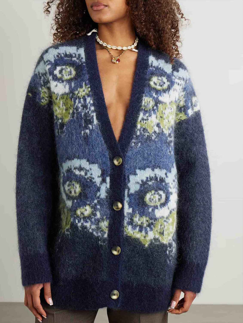Lässiger Cardigan mit abstraktem Muster