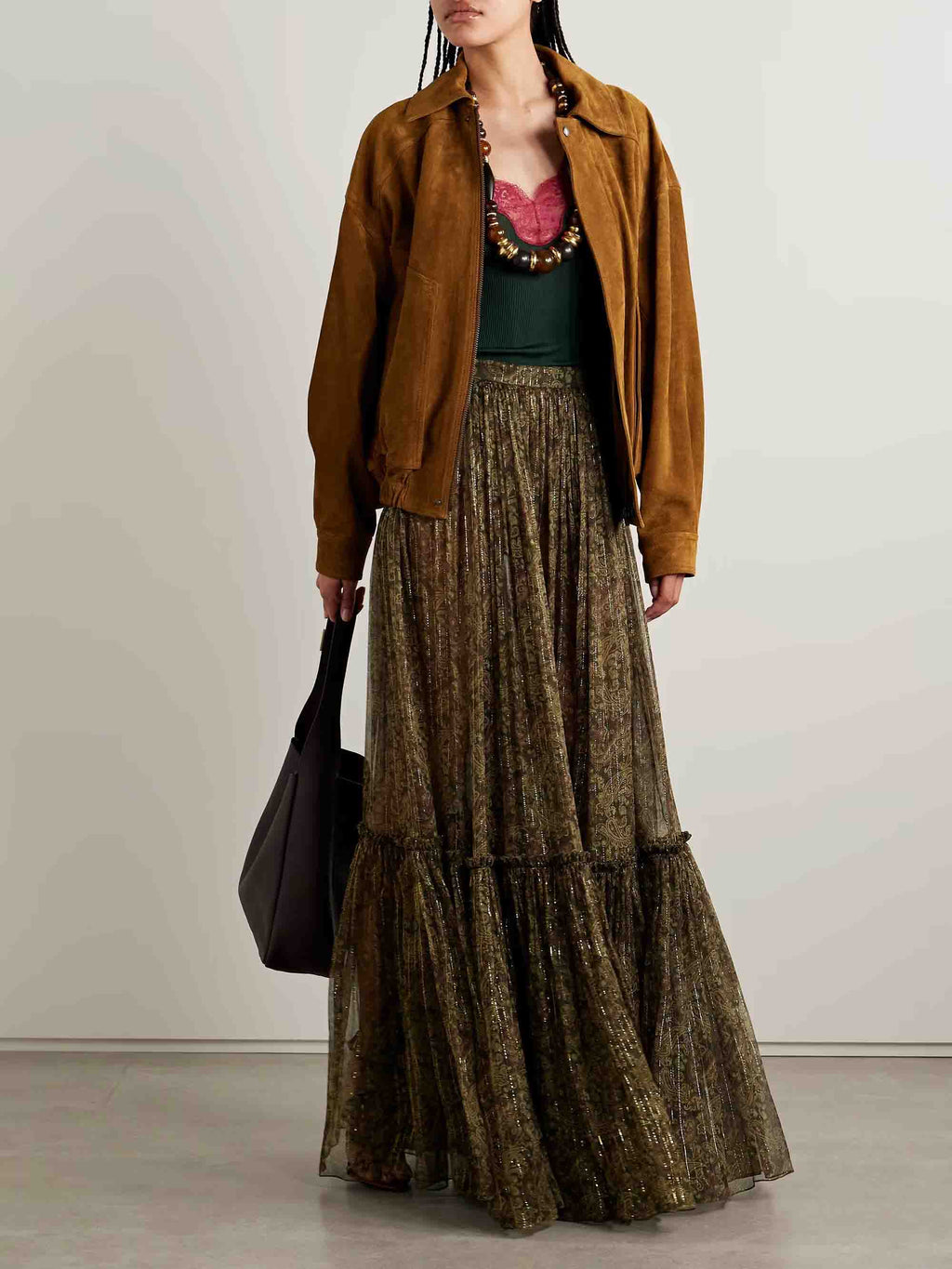 Retro-Chiffonrock mit Paisley-Print